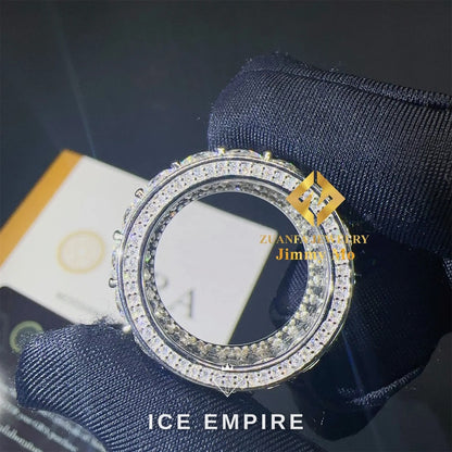 Iced Out 925 Silver Moissanite Ring