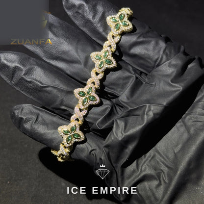 Iced Out Rose Gold Plated Moissanite Cuban Chain