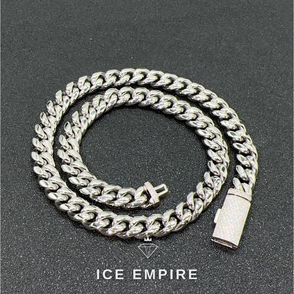 Iced Out Rose Gold Plated Moissanite Cuban Chain