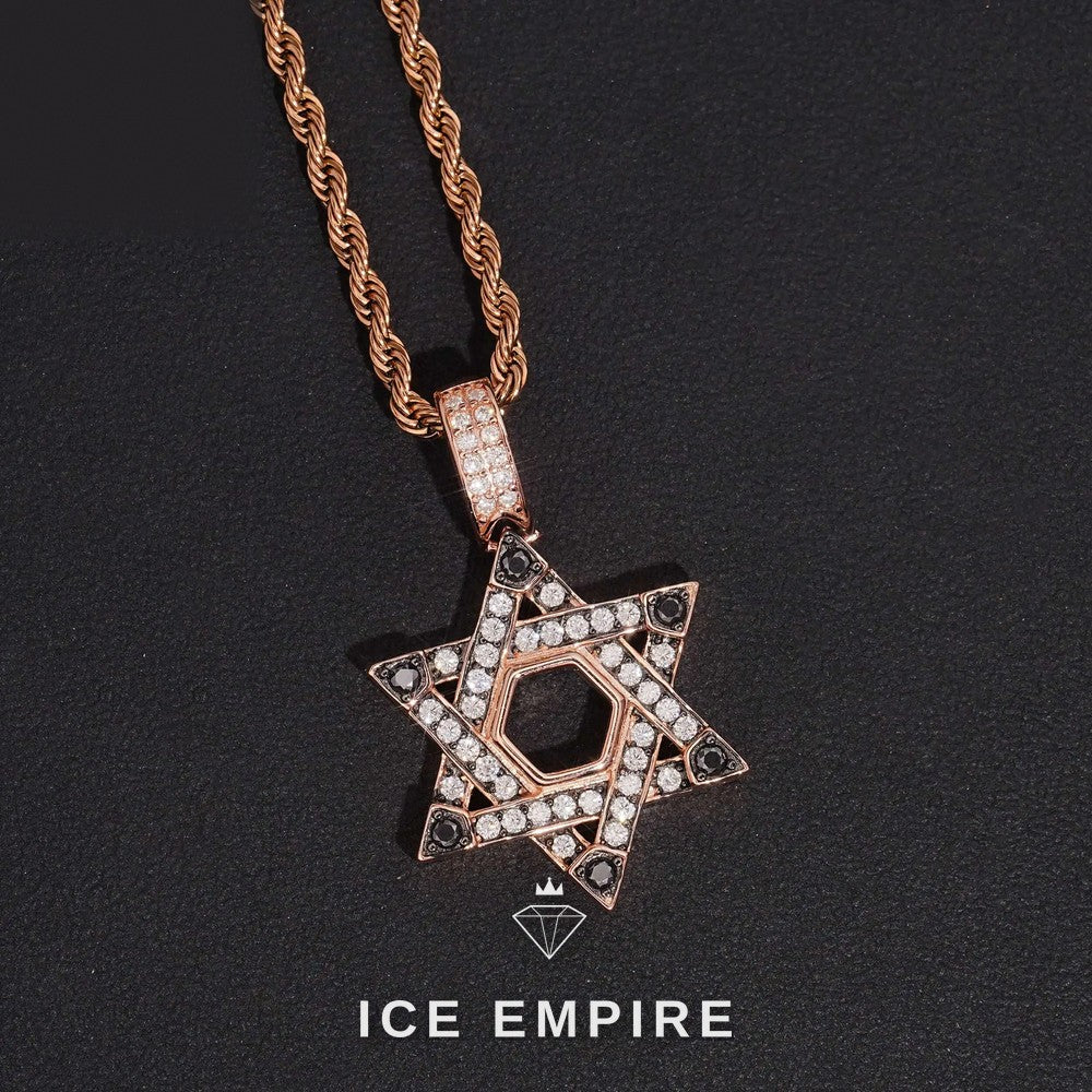 Iced Out Baguette 925 Silver Moissanite Pendant