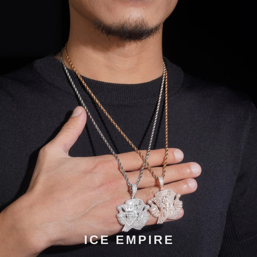 Iced Out Gold Plated Moissanite Pendant