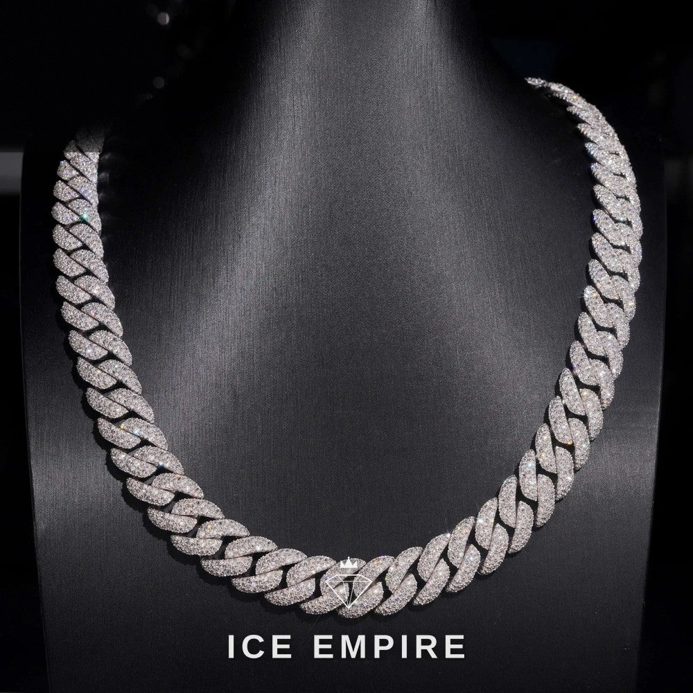 Iced Out Rose Gold Plated Moissanite Cuban Chain
