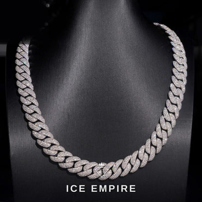 Iced Out Rose Gold Plated Moissanite Cuban Chain
