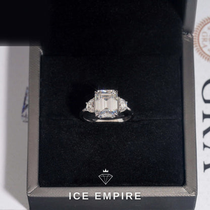 Iced Out 925 Silver Moissanite Wedding Band