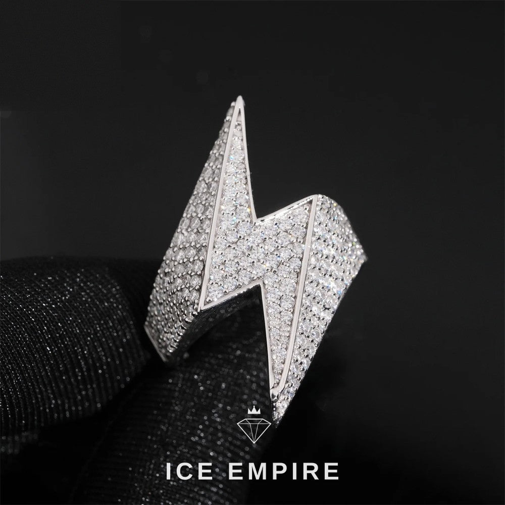 Iced Out 925 Silver Moissanite Ring