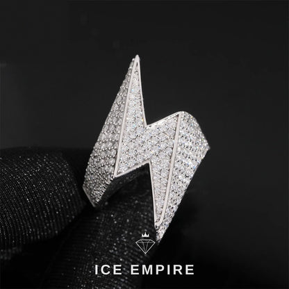 Iced Out 925 Silver Moissanite Ring