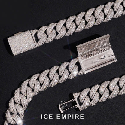 Iced Out Rose Gold Plated Moissanite Cuban Chain