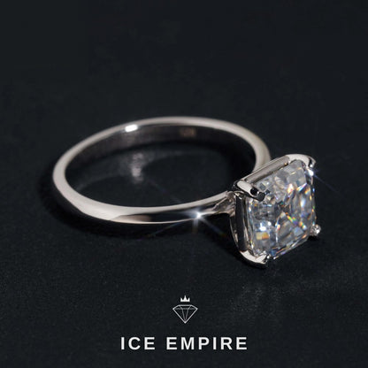 Iced Out 925 Silver Moissanite Wedding Band