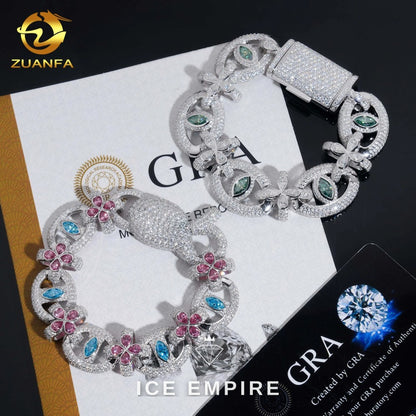 Iced Out 925 Silver Moissanite Bracelet