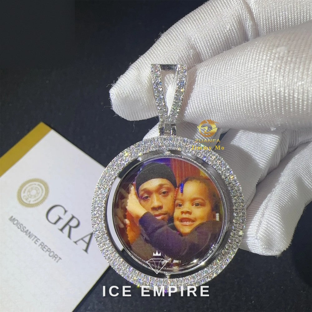 Iced Out 925 Silver Moissanite Pendant