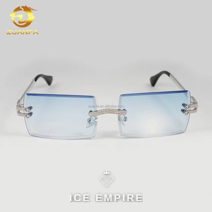 Iced Out 925 Silver Glasses
