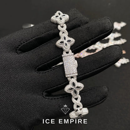 Iced Out 925 Silver Moissanite Cuban Chain