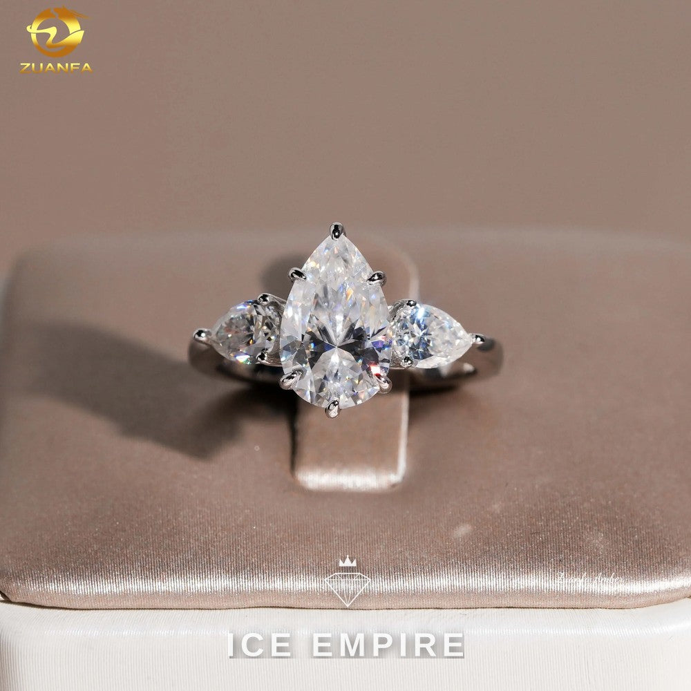 Iced Out Gold Plated Moissanite Wedding Band