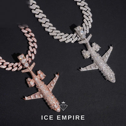 Iced Out Rose Gold Plated Moissanite Pendant
