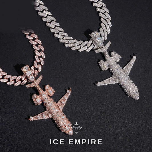 Iced Out Rose Gold Plated Moissanite Pendant