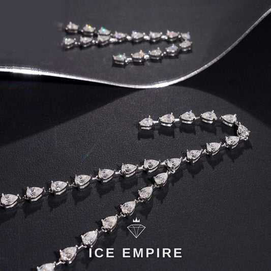 Iced Out 925 Silver Moissanite Cuban Chain