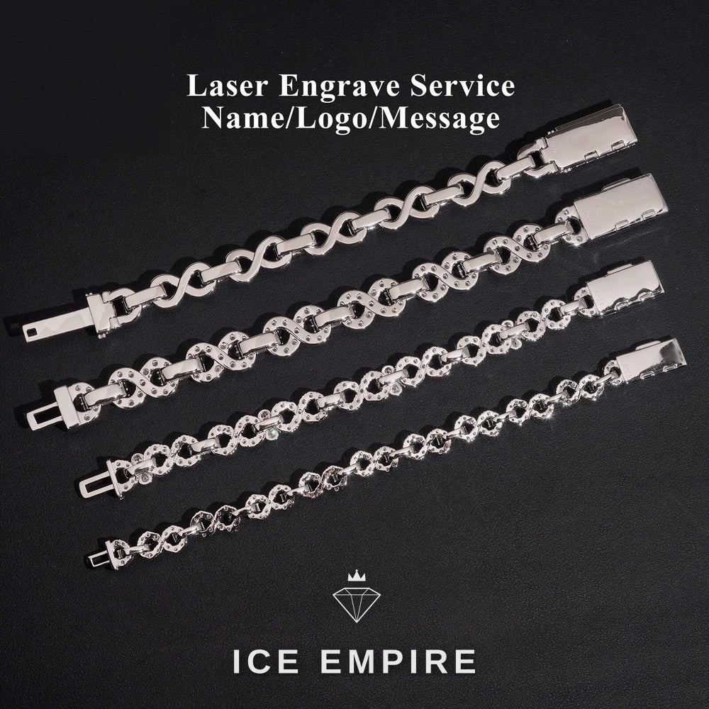 Iced Out Baguette 925 Silver Moissanite Cuban Chain