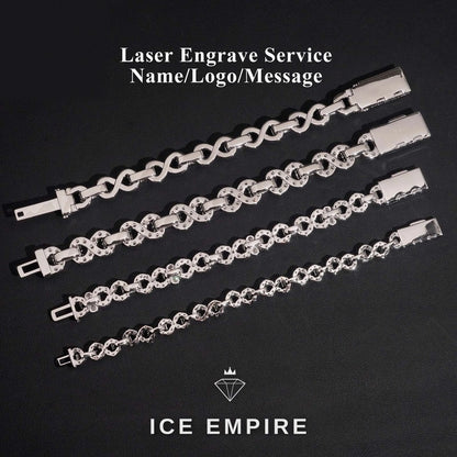 Iced Out Baguette 925 Silver Moissanite Cuban Chain