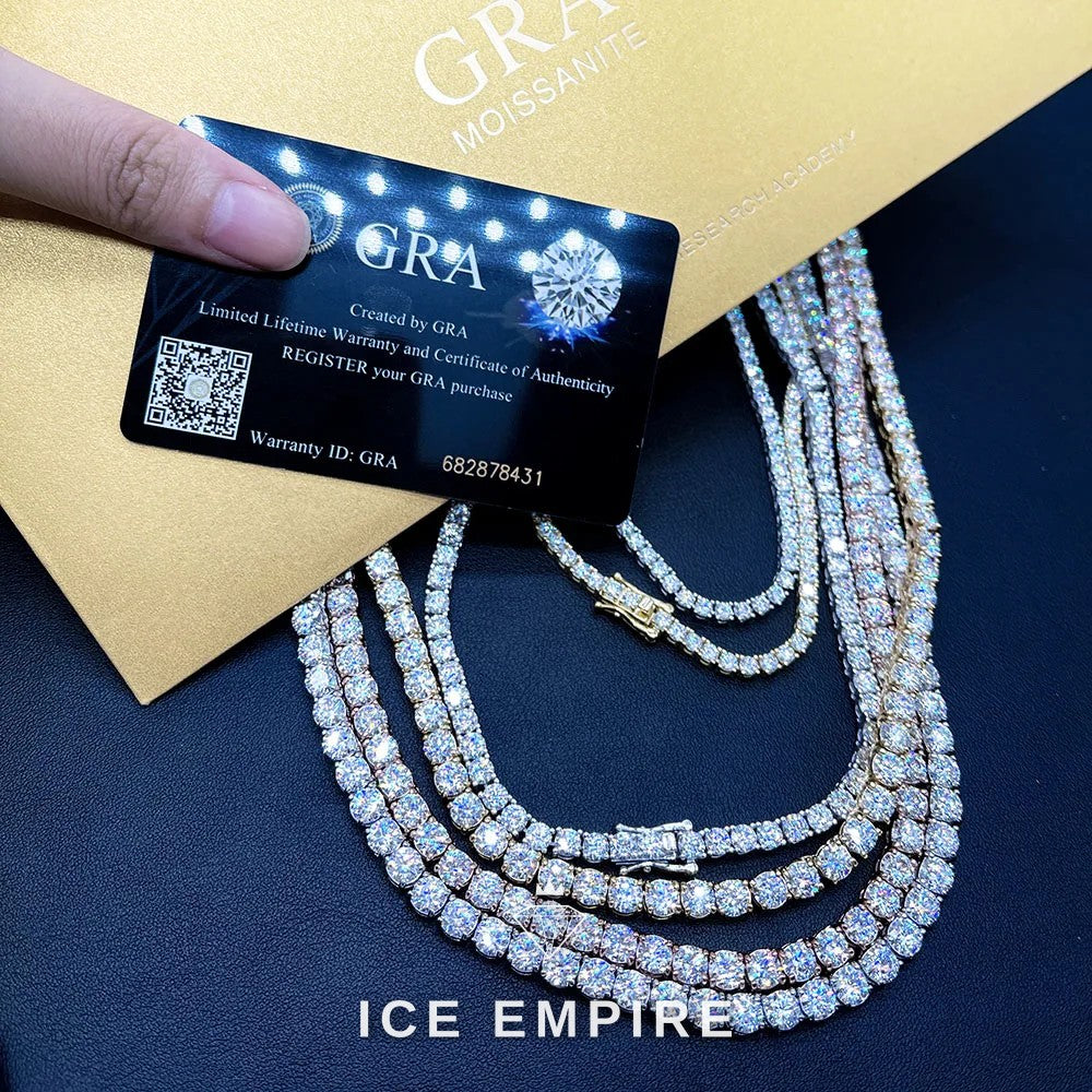 Iced Out Rose Gold Plated Moissanite Cuban Chain