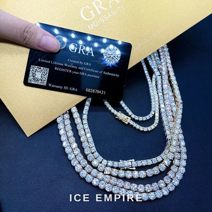 Iced Out Rose Gold Plated Moissanite Cuban Chain