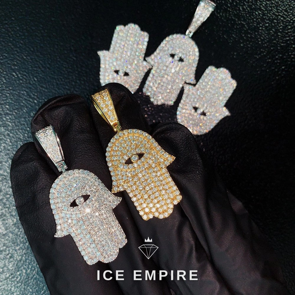Iced Out 925 Silver Moissanite Pendant