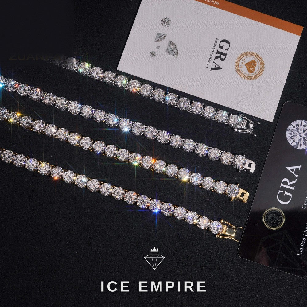 Iced Out Rose Gold Plated Moissanite Cuban Chain