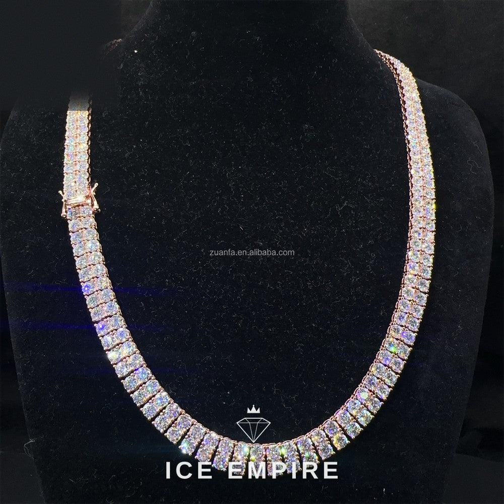 Iced Out 925 Silver Moissanite Cuban Chain