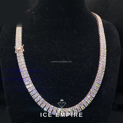 Iced Out 925 Silver Moissanite Cuban Chain
