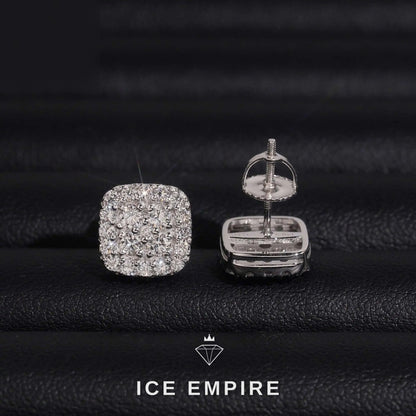 Iced Out Rose Gold Plated Lab Grown Diamond Stud Earrings