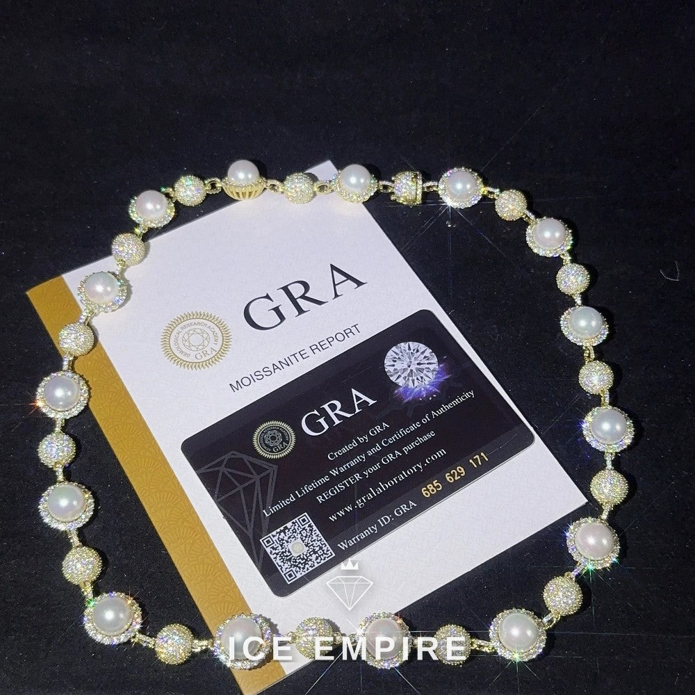 Iced Out Rose Gold Plated Moissanite Cuban Chain