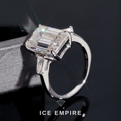 Iced Out 18K Gold Moissanite Wedding Band