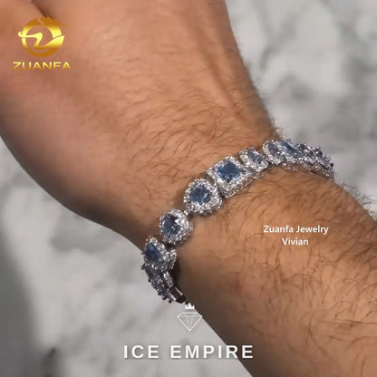 Iced Out 925 Silver Moissanite Cuban Chain