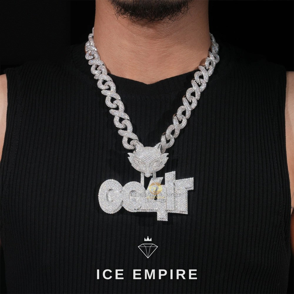 Iced Out 925 Silver Pendant