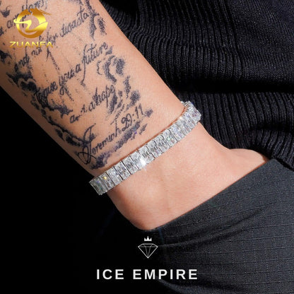 Iced Out 925 Silver Moissanite Tennis Bracelet