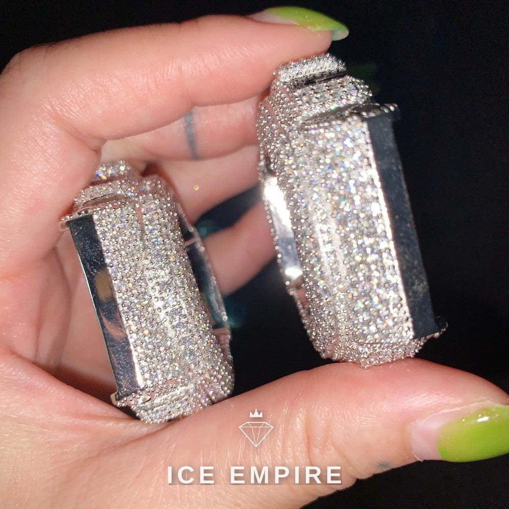 Iced Out 925 Silver Moissanite Watch