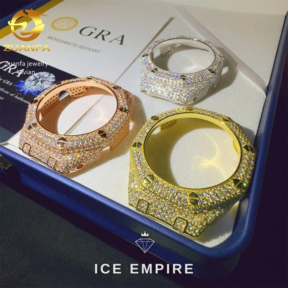 Iced Out 925 Silver Moissanite Watch