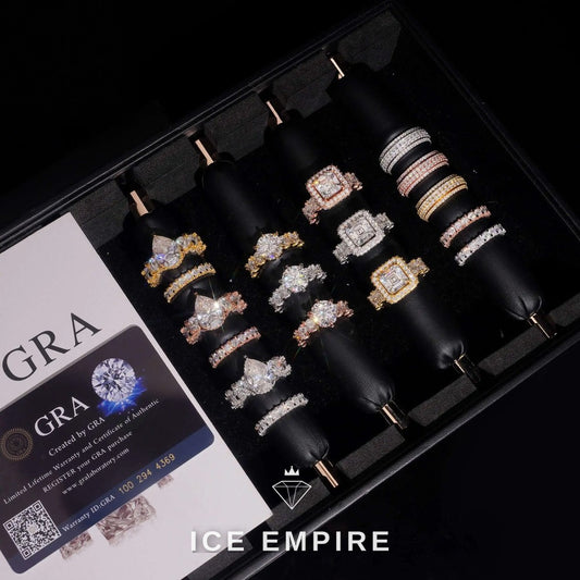Iced Out 925 Silver Moissanite Ring