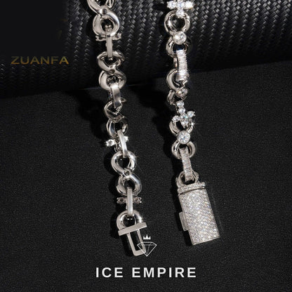 Iced Out Rose Gold Plated Moissanite Cuban Chain