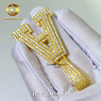 Iced Out 925 Silver Pendant