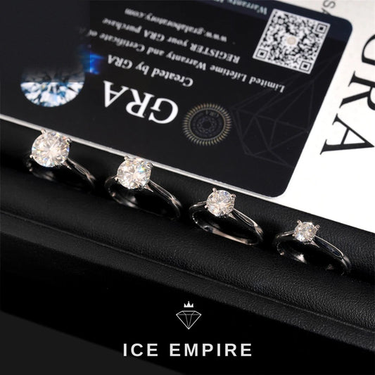 Iced Out 925 Silver Moissanite Wedding Band