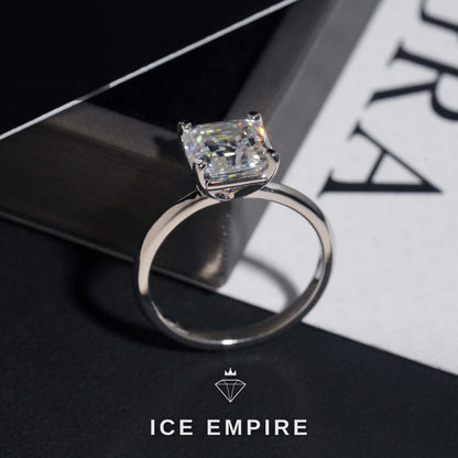 Iced Out 925 Silver Moissanite Wedding Band