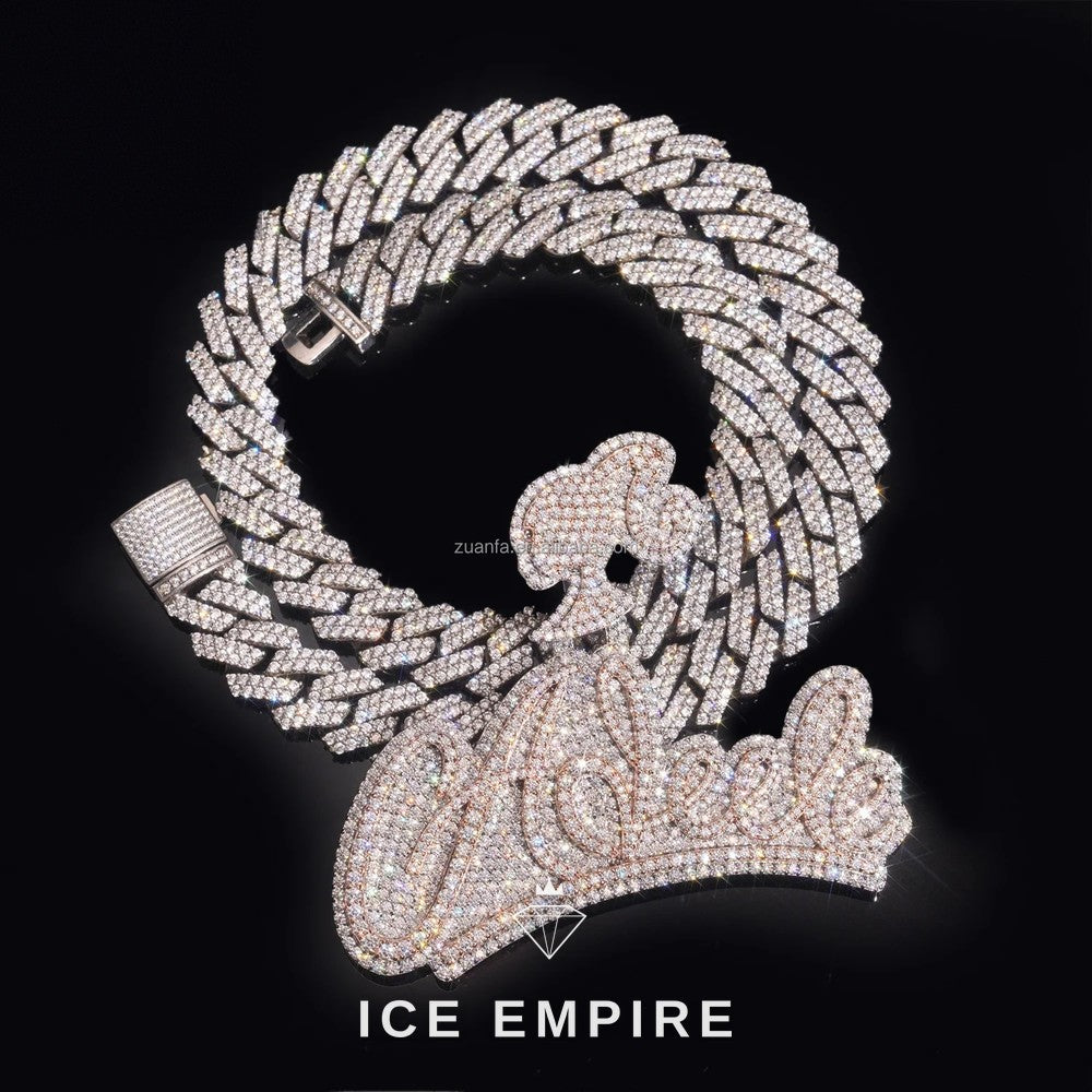 Iced Out 925 Silver Pendant