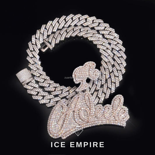 Iced Out 925 Silver Pendant