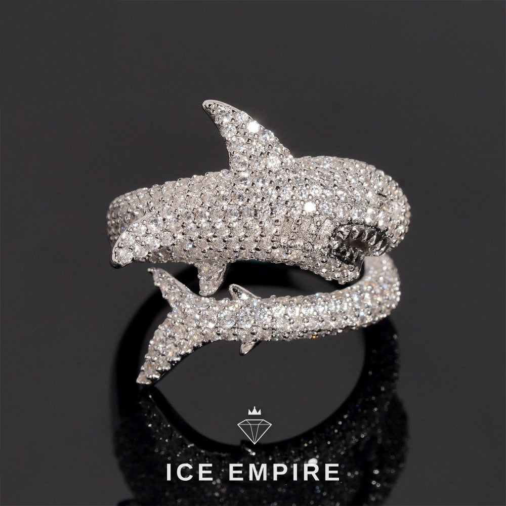 Iced Out 925 Silver Moissanite Ring