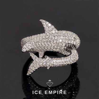 Iced Out 925 Silver Moissanite Ring