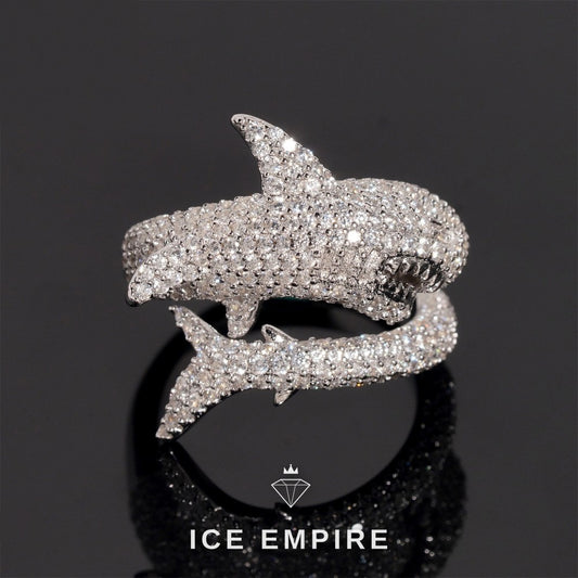 Iced Out 925 Silver Moissanite Ring