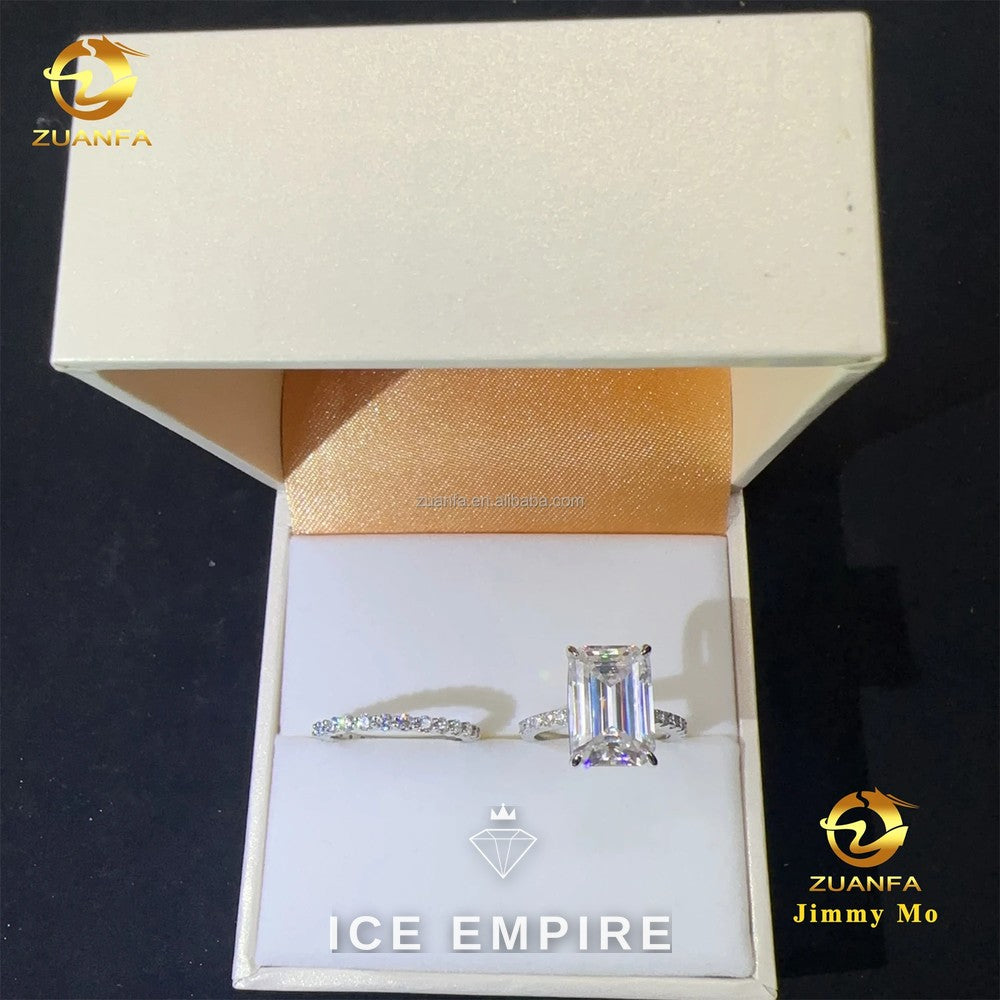 Iced Out 14K Gold Lab Grown Diamond Engagement Ring