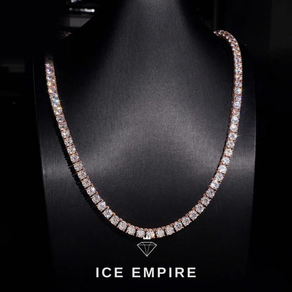 Iced Out Rose Gold Plated Moissanite Cuban Chain