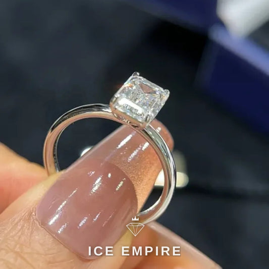 Iced Out 18K Gold Lab Grown Diamond Engagement Ring