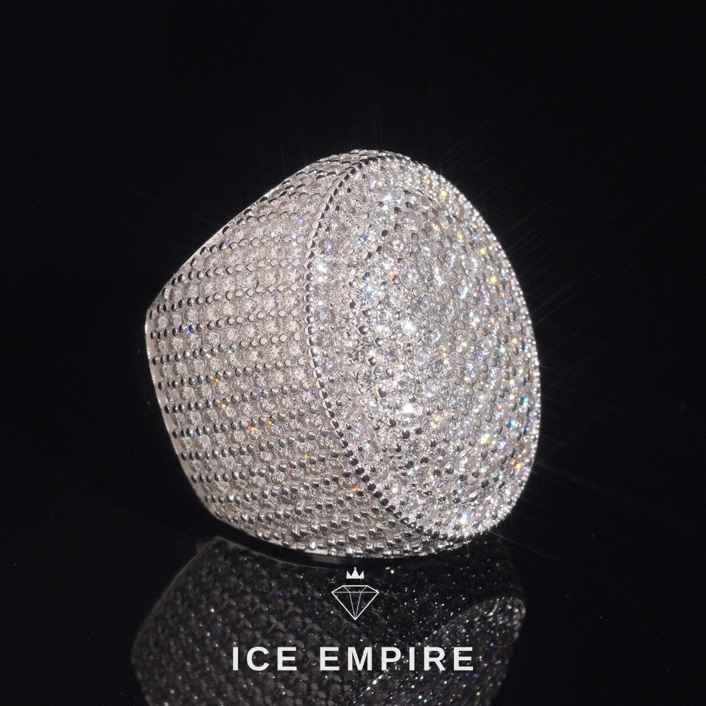 Iced Out 925 Silver Moissanite Ring